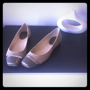 Calvin Klein Suede Cap Toe Flats